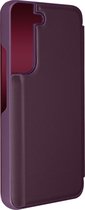 Folio Etui Spiegel Hoes Geschikt voor Samsung Galaxy S22 Doorzichtige Flap Lavendel