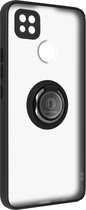Geschikt voor Xiaomi Redmi 10A Bi-materiaal Case Ring Video-Ondersteuning zwart