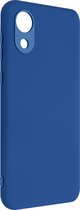 Geschikt voor Samsung Galaxy A03 Core siliconen hoesje semi-rigide Soft-touch afwerking blauw