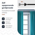 Zelfspannende gordijnroede in het blauw, 125-220cm, zonder boren te bevestigen.