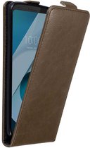 Cadorabo Hoesje geschikt voor LG Q6 / G6 MINI in KOFFIE BRUIN - Beschermhoes in flip design Case Cover met magnetische sluiting