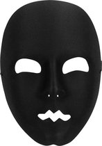 Boland - Gezichtsmasker Mime zwart Zwart - Volwassenen - Goochelaar - Grappig - Fout