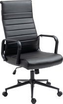 Chaise de bureau CLP Columbus - Ergonomique - Pour adultes - Similicuir - noir / noir