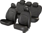 Pasvorm stoelhoezen set Volkswagen Up / Seat Mii / Skoda Citigo - 2012 t/m heden - Kunst leer zwart