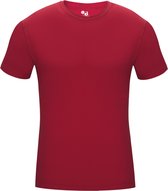 BADGER SPORT - Shirt Met Korte Mouwen - Pro Compression - Diverse Sporten - Volwassenen - Polyester/Elastaan - Heren - Ronde Hals - Ondershirt - Zweet Afvoerend - Rood - Large