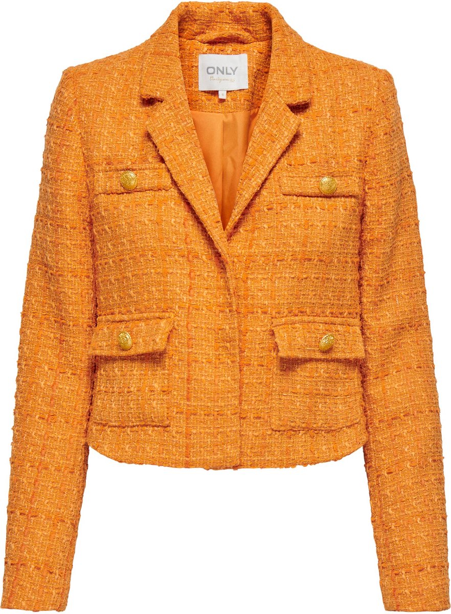 Only Blazer Onlbillie Boucle Short Jacket Otw 15281204 Apricot Dames Maat - XS