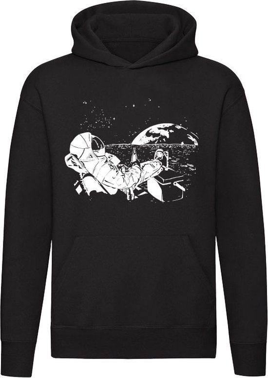 Astronaut Relax Ruimte Hoodie - ruimtevaart - planeet - maan - chillen - grappig - unisex - trui - sweater - capuchon