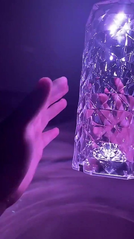 Lampe en cristal tactile 16 couleurs