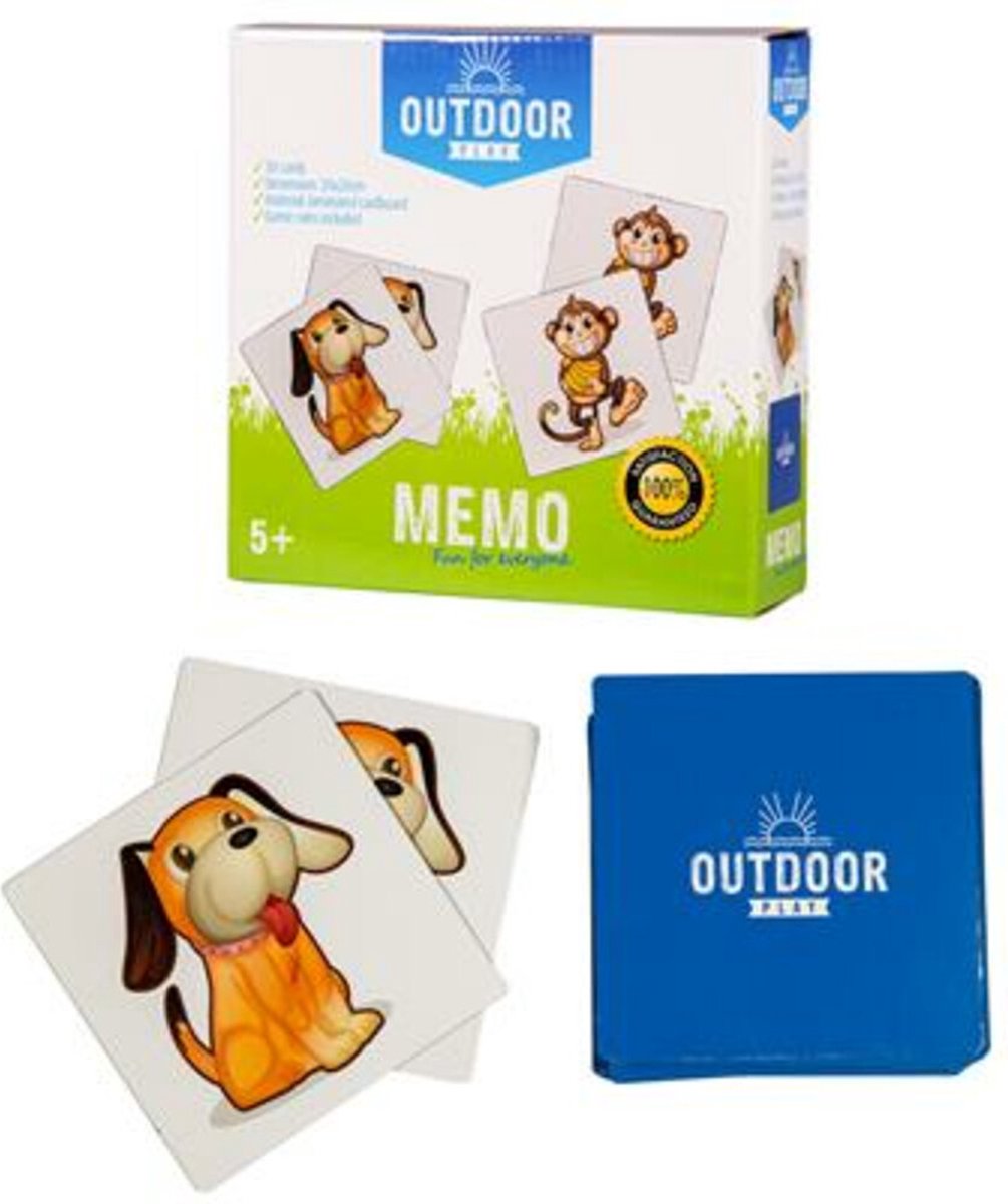 Outdoor Play Memo - Speelgoed - Kaarten van 20x20cm - Inclusief handleiding