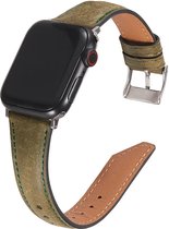 Fungus - Smartwatch bandje - Geschikt voor Apple Watch 42 / 44 / 45 / 49 mm - Series 1 2 3 4 5 6 7 8 9 SE Ultra iWatch - PU leer - Vlak - Groen