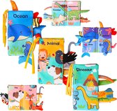Boeken en tissu Bébé - Livres pour bébé - Développer Intelligence - Reconnaître les couleurs - Sons tactiles - Queues d'animaux - Imperméable et résistant aux déchirures - Cadeaux pour les bébés de 6 mois à 2 ans.