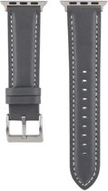 Fungus - Smartwatch bandje - Geschikt voor Apple Watch 38 / 40 / 41 mm - Series 1 2 3 4 5 6 7 8 9 SE iWatch - PU leer - Strap - Grijs