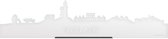 Standing Skyline Vlieland Wit Glanzend - 40 cm - Woon decoratie om neer te zetten en om op te hangen - Meer steden beschikbaar - Cadeau voor hem - Cadeau voor haar - Jubileum - Verjaardag - Housewarming - Aandenken aan stad - WoodWideCities