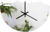 Skyline Klok Curaçao Spiegel - Ø 40 cm - Stil uurwerk - Wanddecoratie - Meer steden beschikbaar - Woonkamer idee - Woondecoratie - City Art - Steden kunst - Cadeau voor hem - Cadeau voor haar - Jubileum - Trouwerij - Housewarming - WoodWideCities