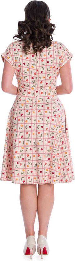 Banned Robe évasée -3XL- COUNTRY CHERRY Wit