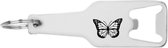 Akyol - vlinder flesopener - Vlinder - vlinder liefhebber - gegraveerde sleutelhanger - vlinder decoratie - cadeau - gepersonaliseerd - vlinder accessoires - butterfly - sleutelhanger met naam - 105 x 25mm