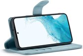Samsung Galaxy S23+ Bookcase hoesje - CaseMe - Effen Aqua - Kunstleer