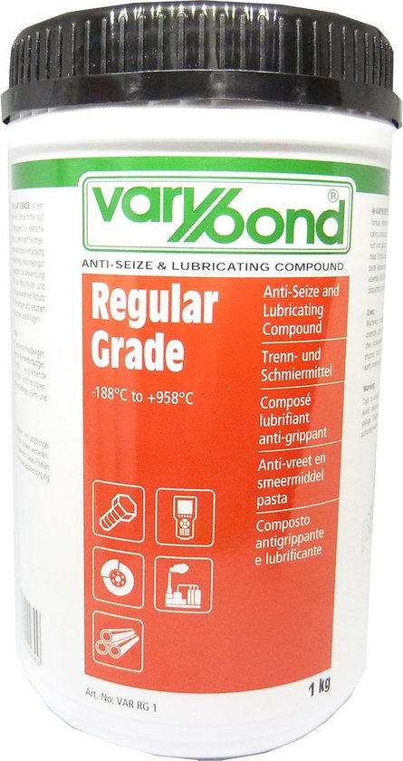 Lubrifiant Varybond Regular Grade anti grippage machine de montage  protection 1000g