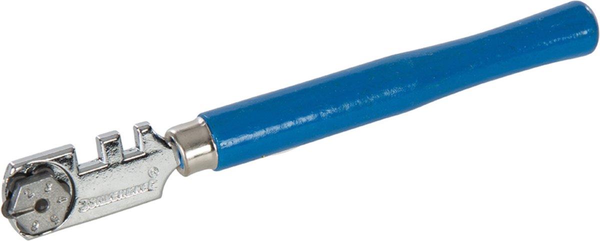 Silverline Glassnijder - 6 wieltjes - 125 mm - voor glas tot 4 mm - houten handvat