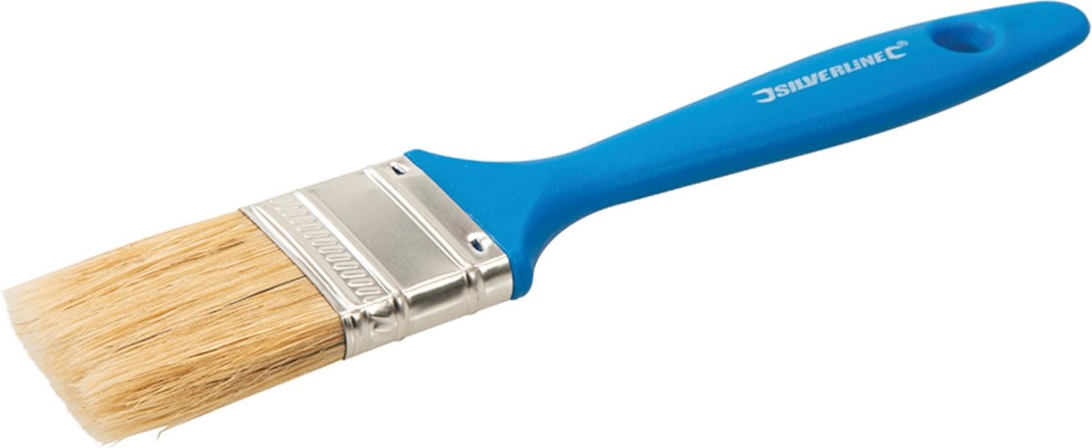 Silverline Wegwerpschilderskwast - Plat model - 40 mm - Pure varkensharen - Polymeer handvat