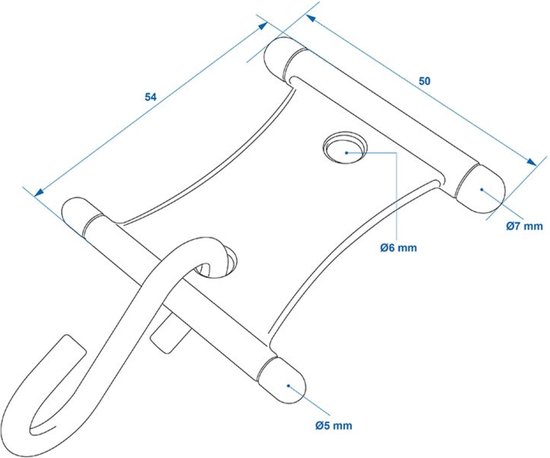 ProPlus Tentrail hangers met S-haak - Ø 5-8 mm - Set van 6 stuks - Grijs/Staal van ProPlus — afbeelding 2