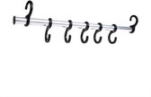 Proplus Tentrail porte-manteau 7 crochets 38 Cm argent / noir
