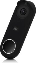 kwmobile housse pour sonnette vidéo - convient pour Nest Hello Video Doorbell - Étui en Siliconen pour la protection - En noir