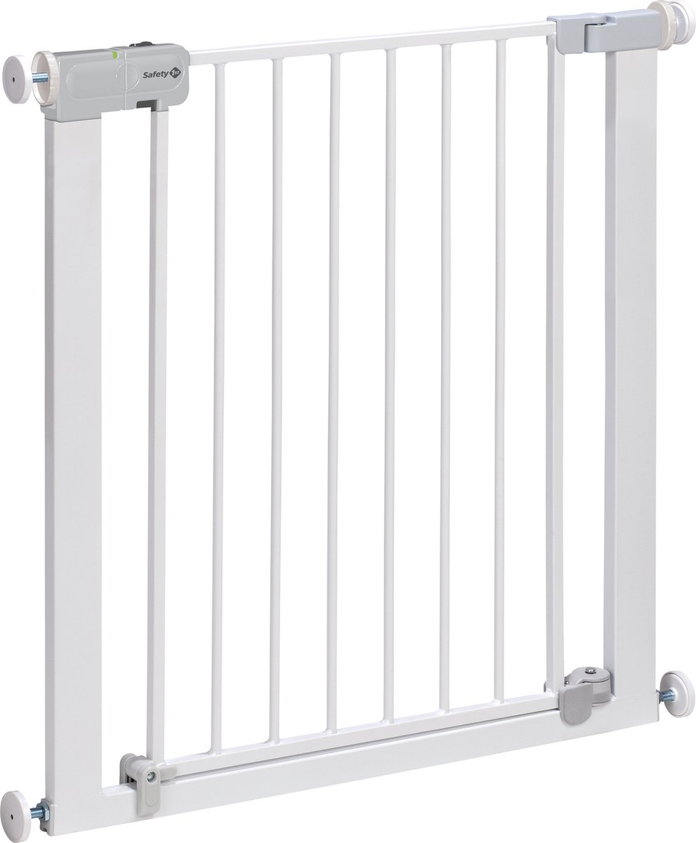 Bol.com Safety 1st Auto Close Traphekje - 73 t/m 80 cm - Uitbreidbaar - Klembevestiging - Metal White aanbieding