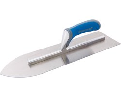 Silverline Softgrip vloertroffel - puntig en rechthoekig - 400 x 115 mm - gehard staal