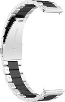 Band Geschikt voor Huawei Watch GT Runner/Watch GT 3 46mm gemaast staal Zwart