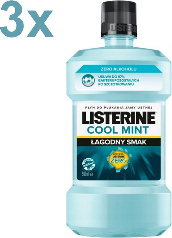 Listerine - Mondwater - Cool Mint - Milde Smaak - Mondspoeling - ZERO Alcohol - 1,5L |