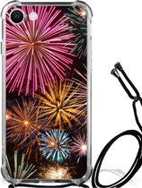 Anti-shock Hoesje met foto iPhone SE 2022 | 2020 | 8 | 7 Telefoon Hoesje met doorzichtige rand Vuurwerk