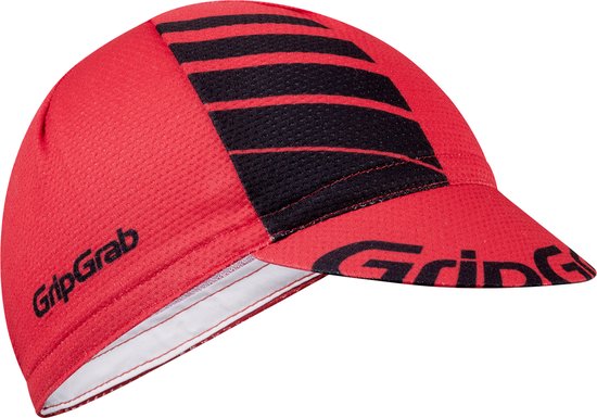 GripGrab - Casquette de cyclisme d'été légère Casquette de cyclisme en maille Chapeau de cyclisme rétro - Rouge/ Zwart - Unisexe - Taille M/L