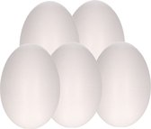 Set van 5x stuks piepschuim figuren eieren van 12 cm - hobby materialen vormen - Pasen