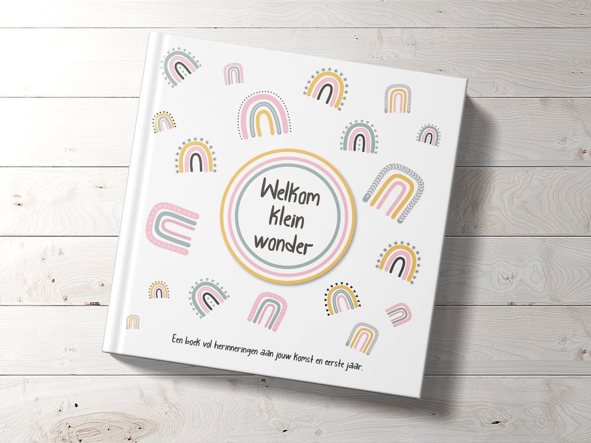 Welkom klein wonder - Babyboek - genderneutraal - LHBTIQ vriendelijk