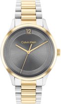 Calvin Klein CK25200226 Iconic Unisex Horloge - Mineraalglas - Staal - Goudkleurig/Zilverkleurig - 40 mm breed - Quartz - Vouw/Vlindersluiting