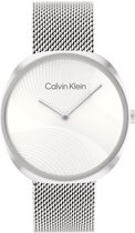Calvin Klein CK25200245 Sculpt Dames Horloge - Mineraalglas - Staal - Zilver - 37 mm breed - Quartz - Druksluiting - 3 ATM (spatwater)