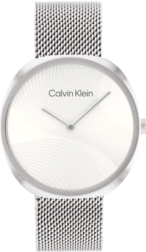 Calvin Klein CK25200245 Sculpt Dames Horloge - Mineraalglas - Staal - Zilverkleurig - 37 mm breed - Quartz - Druksluiting - 3 ATM (spatwater)