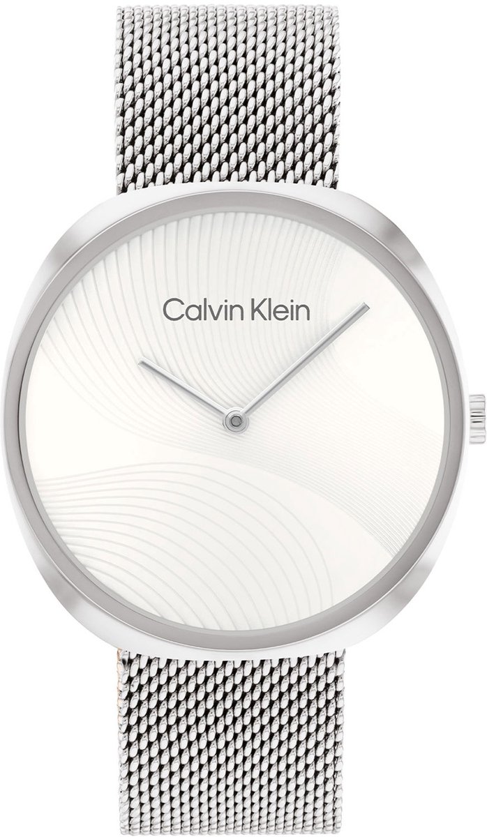 Calvin Klein CK25200245 Sculpt Dames Horloge - Mineraalglas - Staal - Zilver - 37 mm breed - Quartz - Druksluiting - 3 ATM (spatwater)
