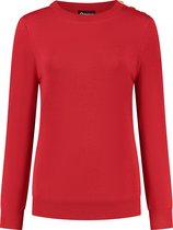 Travelin' Jumper Vadstena dun gebreide trui dames - Rood - Maat XL