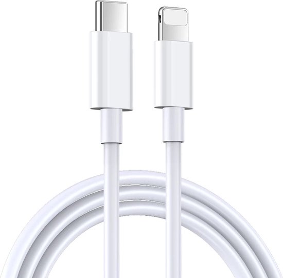 Snellader iPhone met 1m kabel 20W oplader inclusief Oplaadkabel van 1