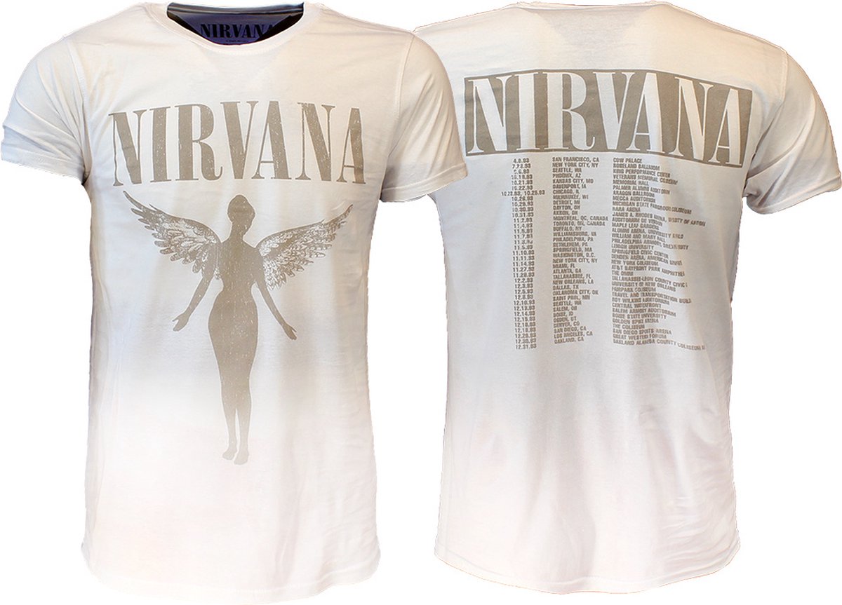 Nirvana In Utero Tour T-Shirt - Officiële Merchandise - L