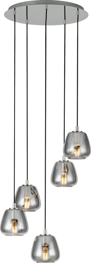 EGLO Albarino Hanglamp - 5 lichts - Ø55,5 cm - E27 - glas