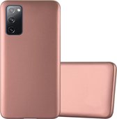 Cadorabo Hoesje geschikt voor Samsung Galaxy S20 FE in METALLIC ROSE GOUD - Beschermhoes gemaakt van flexibel TPU silicone Case Cover