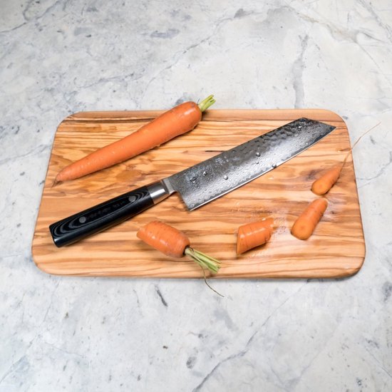 Couteau de chef Yaxell Zen Kiritsuke – 20 cm Acier VG10, 37 couches Damas, Lame martelée