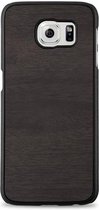 Cadorabo Hoesje voor Samsung Galaxy S6 in WOODY ZWART - Hard Case Cover beschermhoes in houtlook tegen krassen en stoten