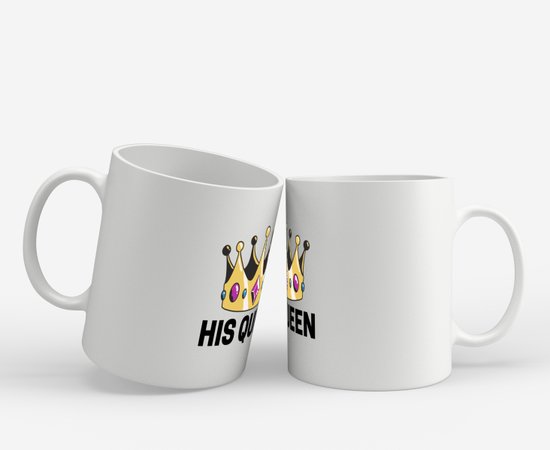 porte-clés monde - Sa reine Mug avec impression - anniversaire - Cheveux - Hem - Texte drôle - Contenu 350 ML