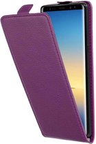 Cadorabo Hoesje voor Samsung Galaxy NOTE 8 in BORDEAUX PAARS - Beschermhoes in flip-design Case Cover van getextureerd imitatieleer