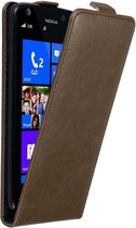Cadorabo Hoesje geschikt voor Nokia Lumia 925 in KOFFIE BRUIN - Beschermhoes in flip design Case Cover met magnetische sluiting