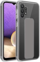 Cadorabo Hoesje geschikt voor Samsung Galaxy A32 5G in GRIJS - Beschermhoes gemaakt van flexibel TPU silicone Cover Case met houder en standfunctie